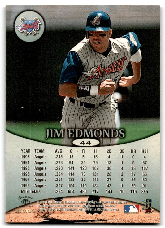 1999 SkyBox Molten Metal Jim Edmonds Anaheim Angels #44