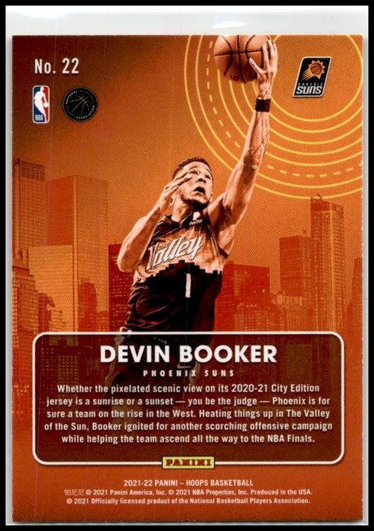2021-22 Hoops City Edition #22 Devin Booker Phoenix Suns
