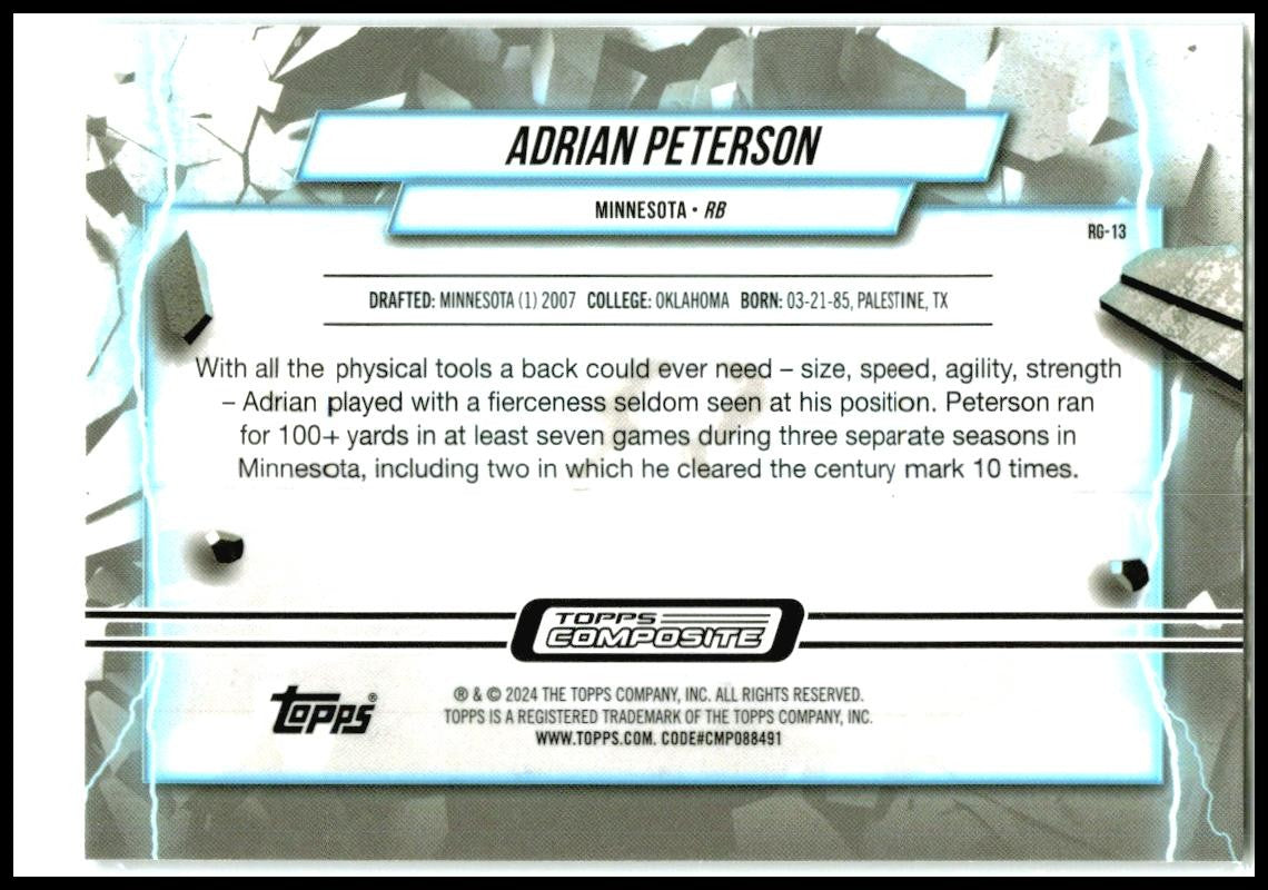 2023 Topps Composite Resurgence Grounded X-Fractor # Adrian Peterson Vikings