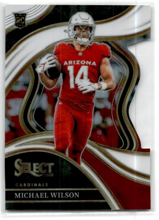 2023 Panini Select White Prizms Die Cuts #234 Michael Wilson Rookie Cardinals