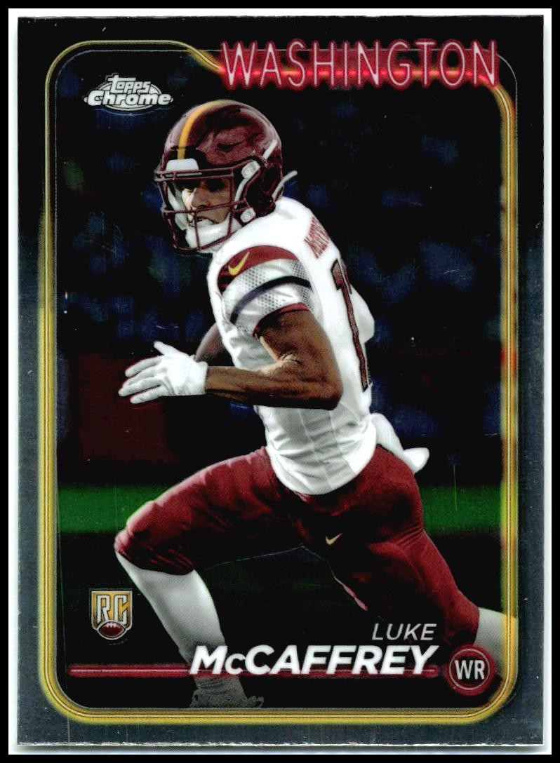 2024 Topps Chrome #244 Luke McCaffrey Rookie Washington Commanders