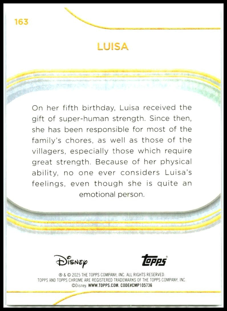 2025 Topps Chrome Disney #163 Luisa