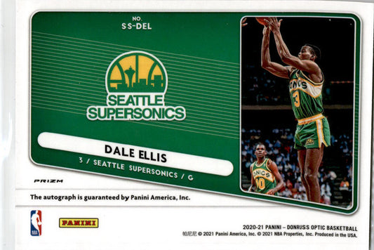 2020 Donruss Optic Purple #SS-DEL Dale Ellis Seattle SuperSonics