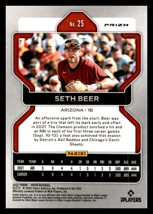 2022 Panini Prizm Red/White/Blue #25 Seth Beer