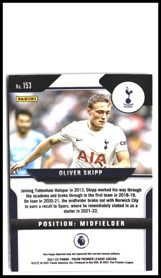 Oliver Skipp #153 2021-22 Panini Prizm Premier League Rookie RC