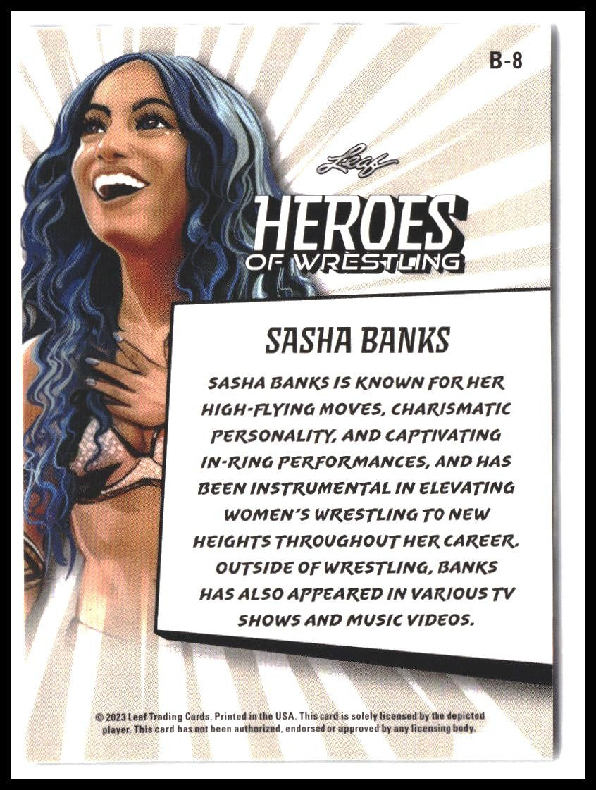 Sasha Banks #B-8 2023 Leaf Heroes of Wrestling