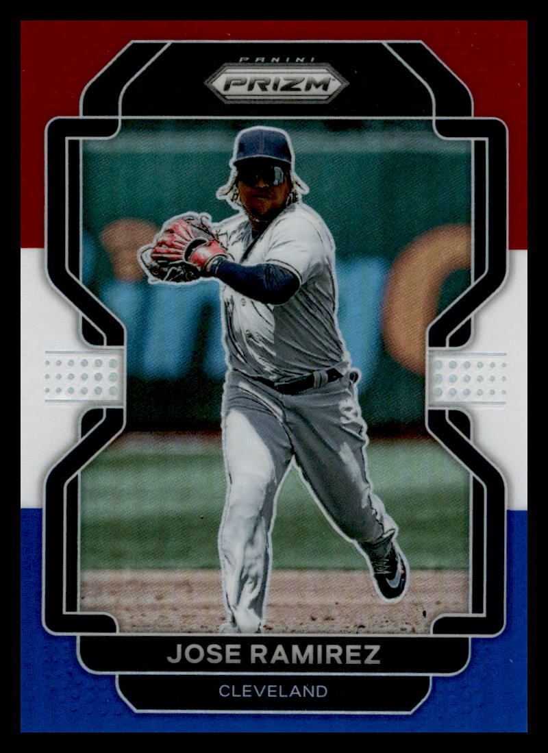 2022 Panini Prizm Red/White/Blue #182 Jose Ramirez