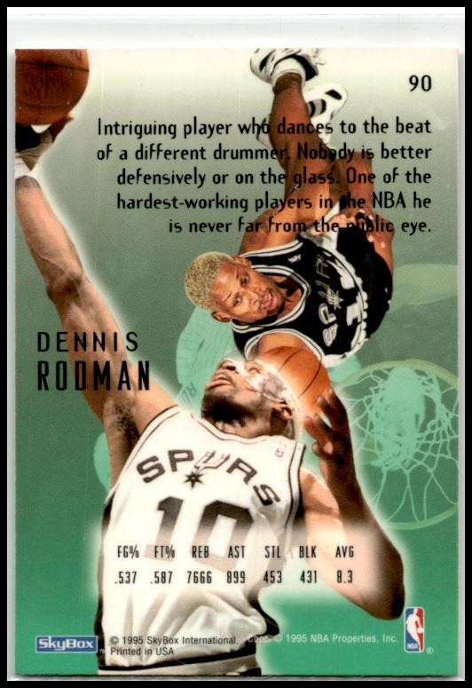 1994-95 SkyBox E-Motion #90 Dennis Rodman San Antonio Spurs
