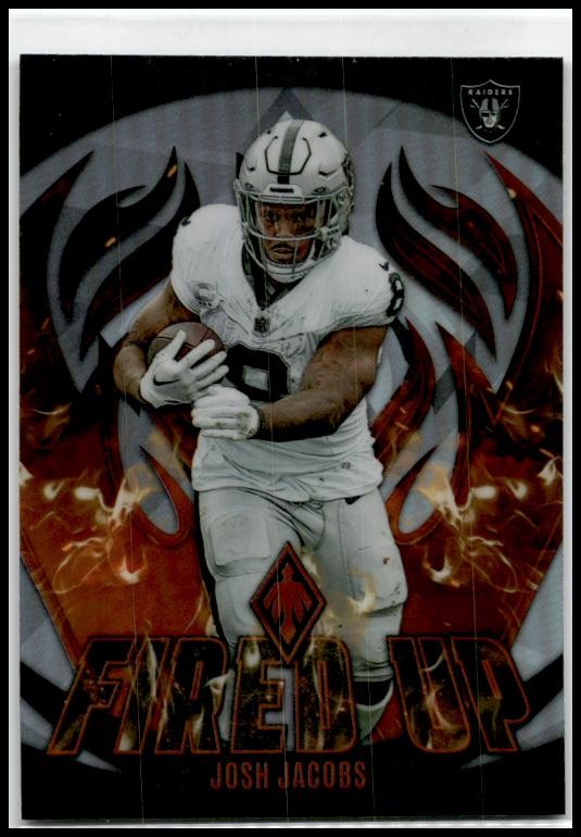 2023 Panini Phoenix Fired Up #FU-7 Josh Jacobs Las Vegas Raiders