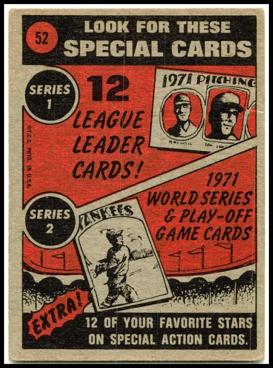 1972 Topps #52 Harmon Killebrew Minnesota Twins