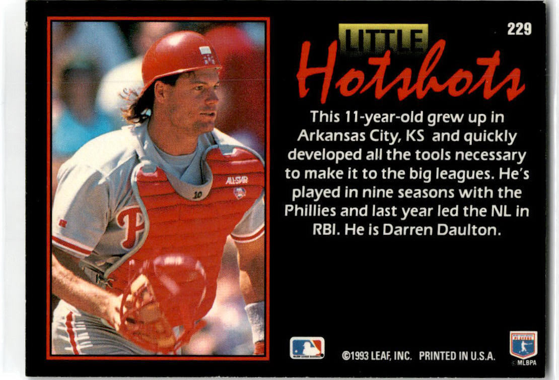 1993 Triple Play #229 Darren Daulton Philadelphia Phillies