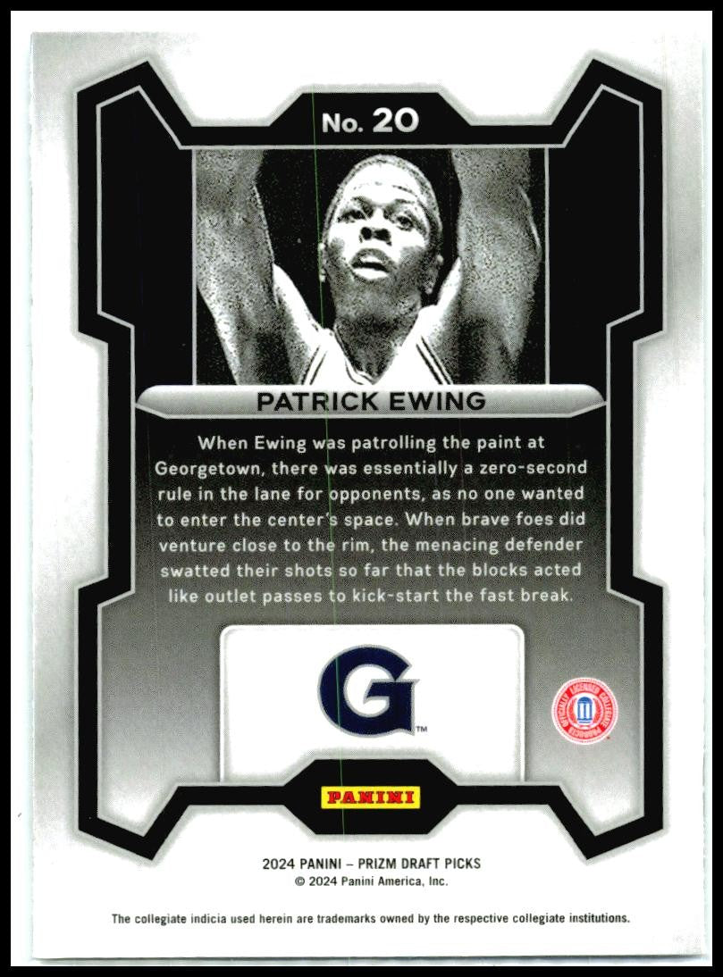 2024 Panini Prizm Draft Picks #20 Patrick Ewing Knicks