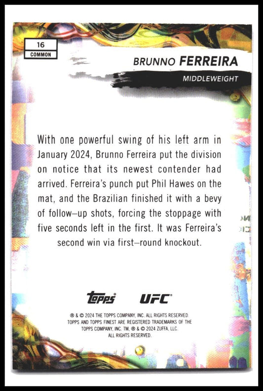 Brunno Ferreira #16 2024 Topps Finest UFC Rookie