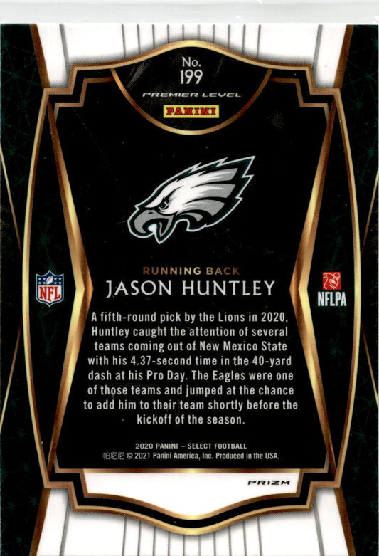 2020 Panini Select Disco Prizm. #199 Jason Huntley Philadelphia Eagles