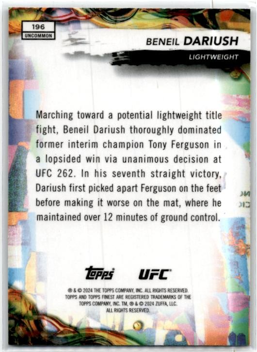 2024 Topps Finest UFC #196 Beneil Dariush