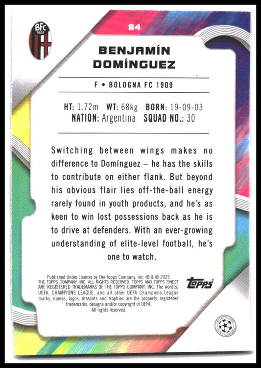 Benjamín Domínguez #84 2024-25 Finest UEFA Club Competitions Rookie