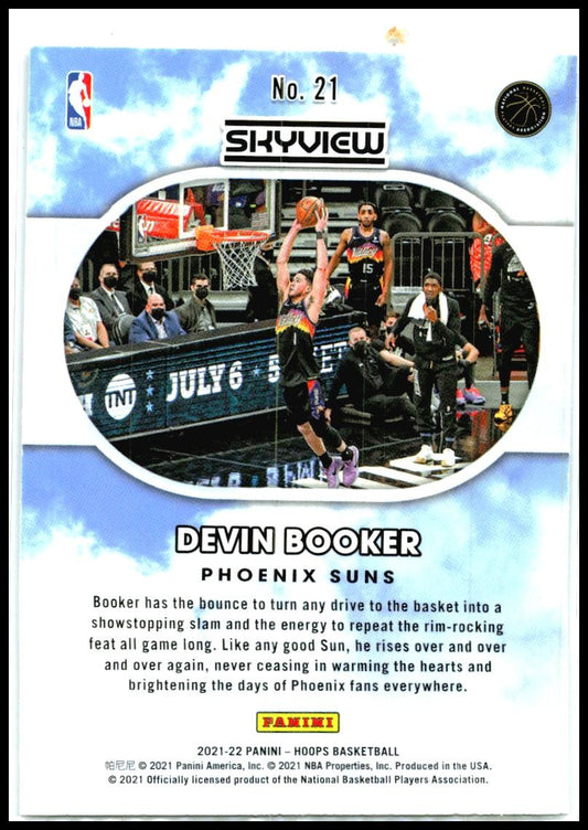 2021-22 Hoops Skyview #21 Devin Booker Phoenix Suns