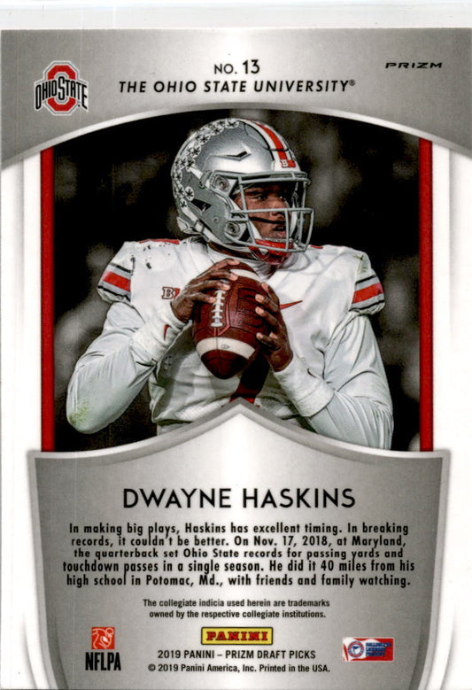 2019 Prizm Draft Picks Crusade Pink Pulsar #13 Dwayne Haskins Washington Command