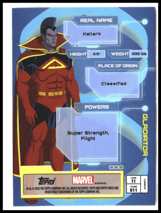 Gladiator #11 2025 Topps Finest X-Men '97