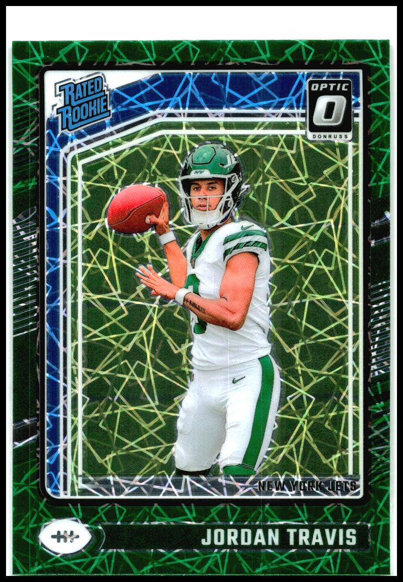 2024 Donruss Optic Green Velocity #260 Jordan Travis New York Jets