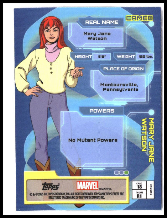 Mary Jane Watson #18 2025 Topps Finest X-Men '97