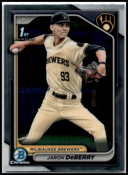 2024 Bowman Draft #BDC-6 Jaron DeBerry Milwaukee Brewers