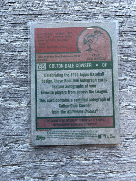 2024 Topps Heritage #ROA-CC Colton Cowser RC Auto Baltimore Orioles