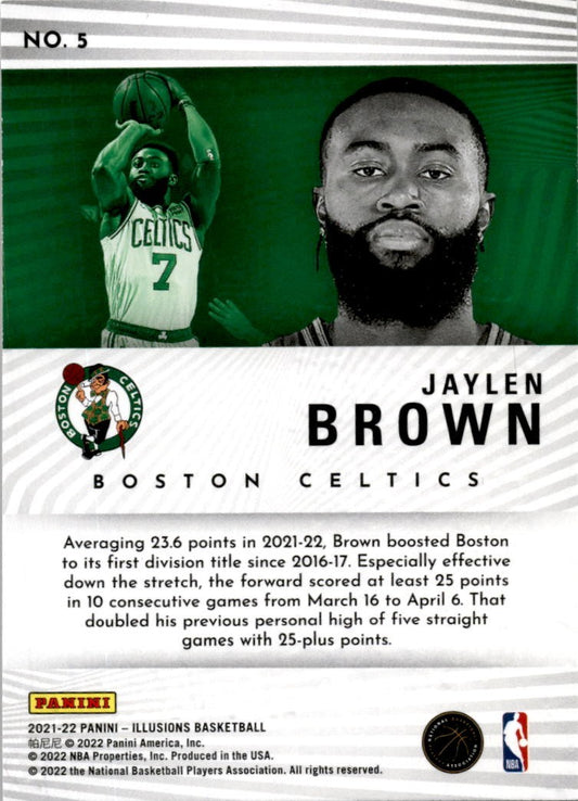 2021 Panini Illusions Intriguing Players Orange #5 Jaylen Brown