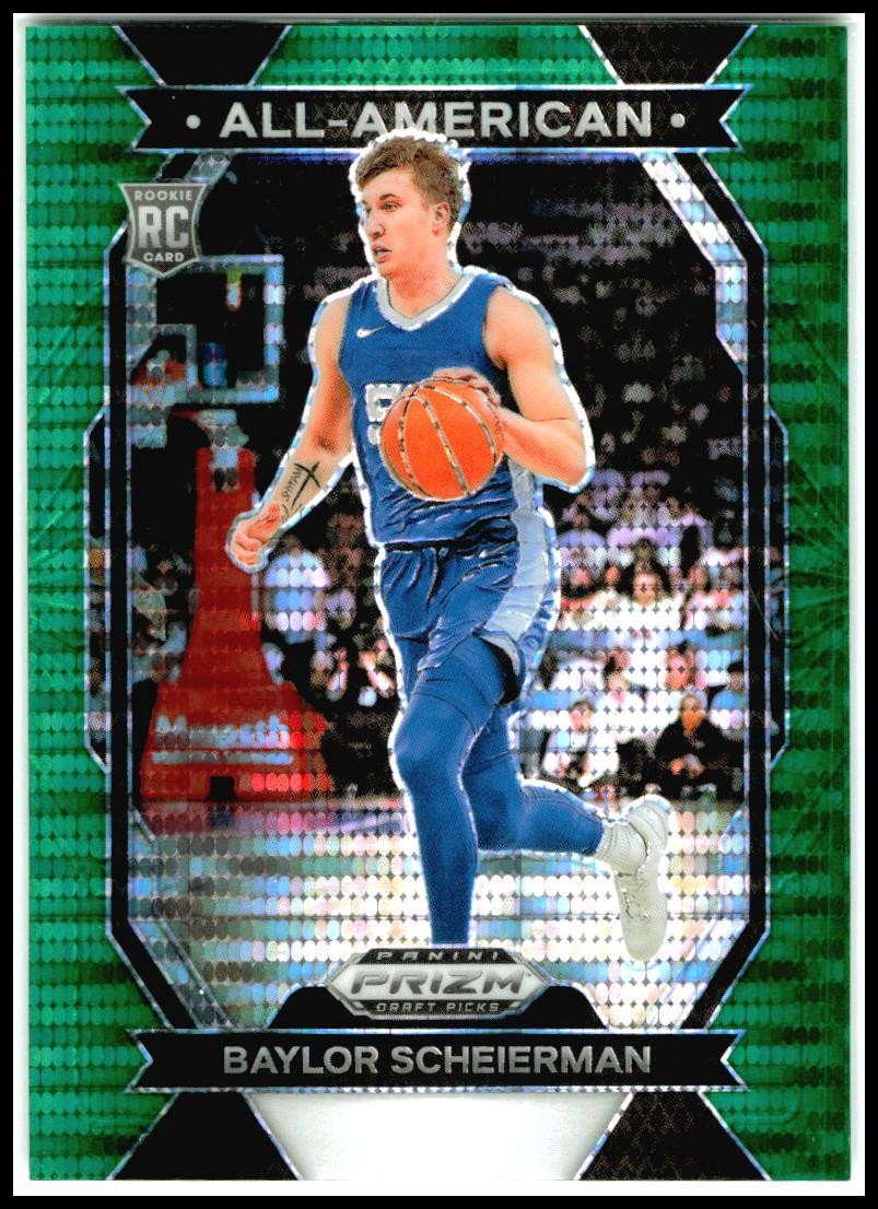 2024 Prizm Draft Picks All-American Green Pulsar #11 Baylor Scheierman Boston
