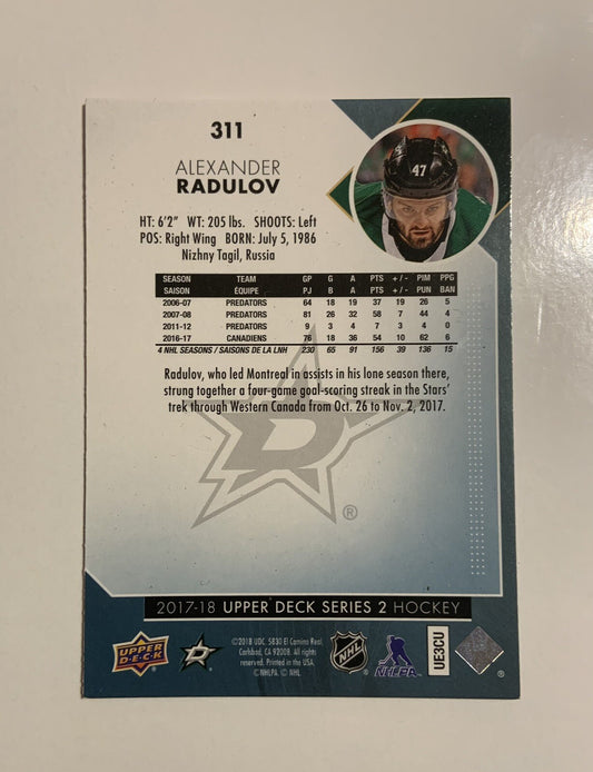 2017-18 Upper Deck Series 2 #311 Alexander Radulov Dallas Stars