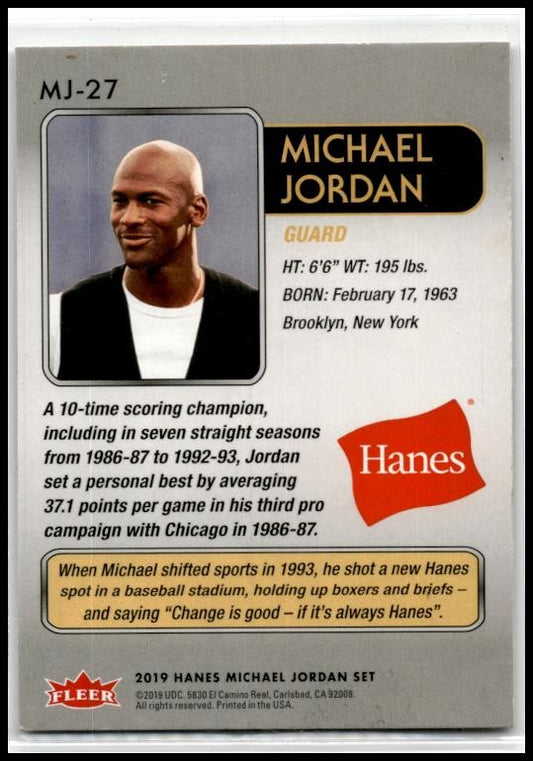 2018-19 Fleer Hanes Michael Jordan 30th Anniversary Red Foil #27 Michael Jordan