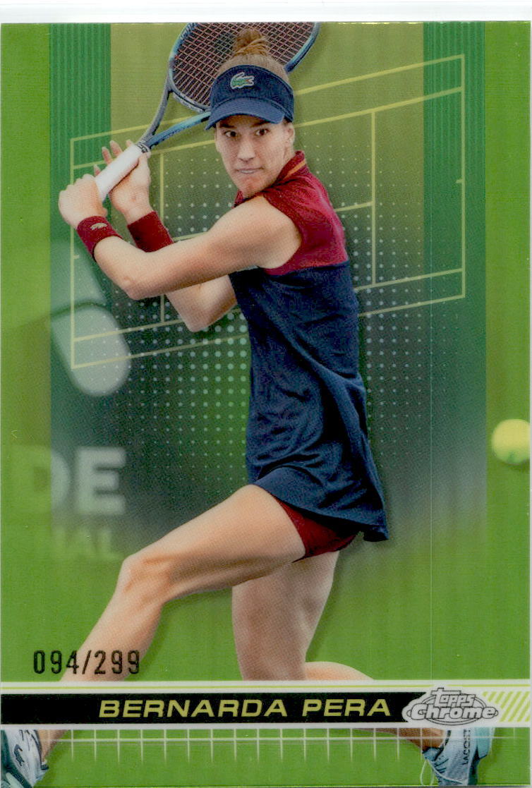 2024 Topps Chrome Tennis Lime Green Refractor #130 Bernarda Pera /299