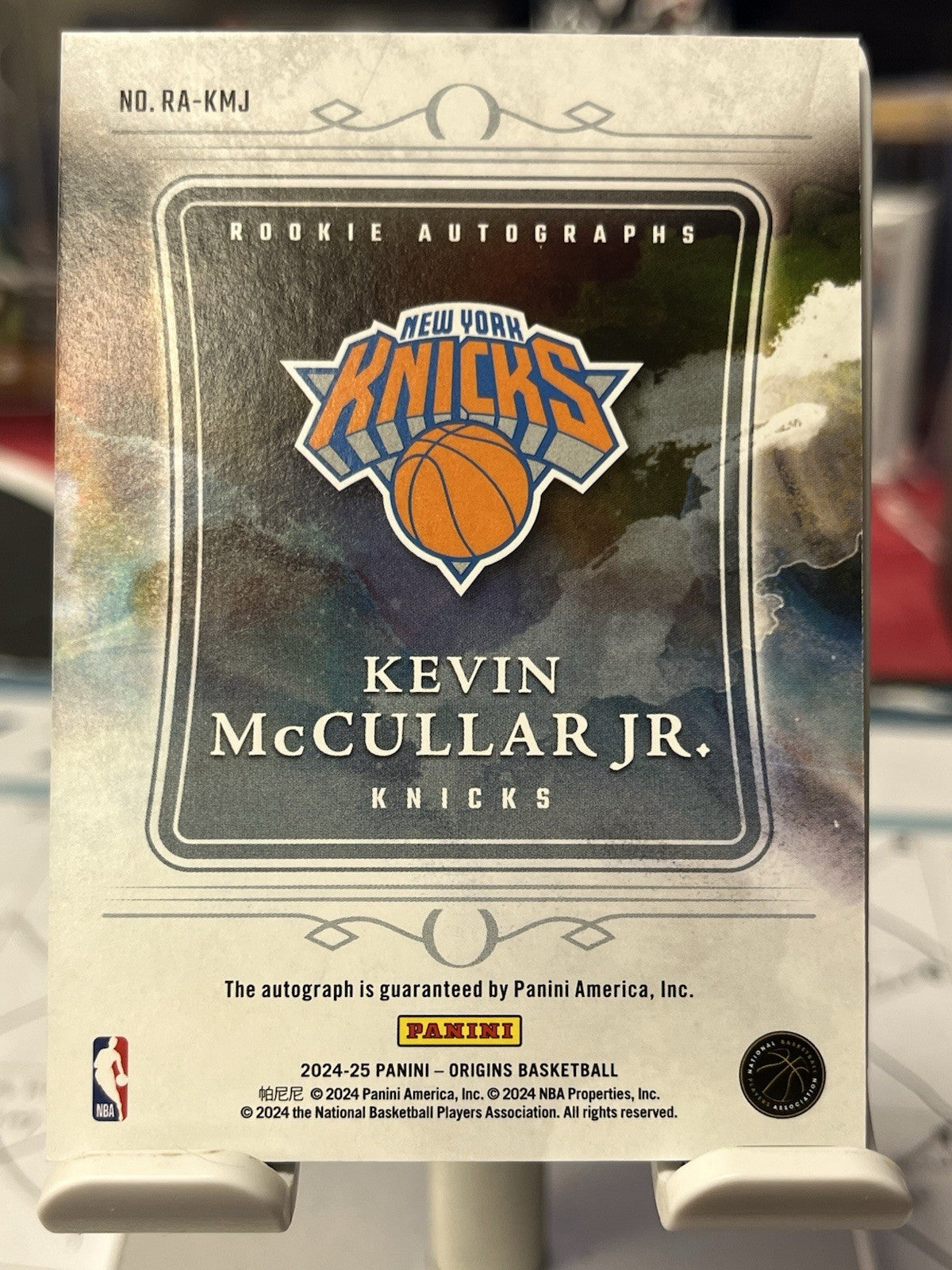 2024-25 Origins RA-KMJ Kevin McCullar JR Auto New York Knicks