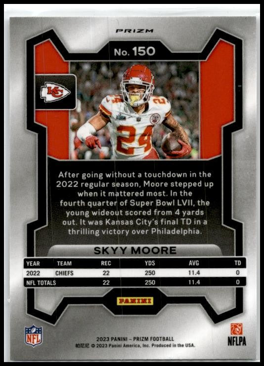 2023 Panini Prizm Silver #150 Skyy Moore Kansas City Chiefs