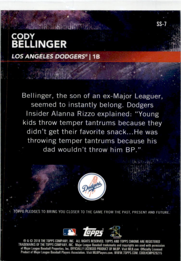 2018 Topps Chrome #SS-7 Cody Bellinger Los Angeles Dodgers