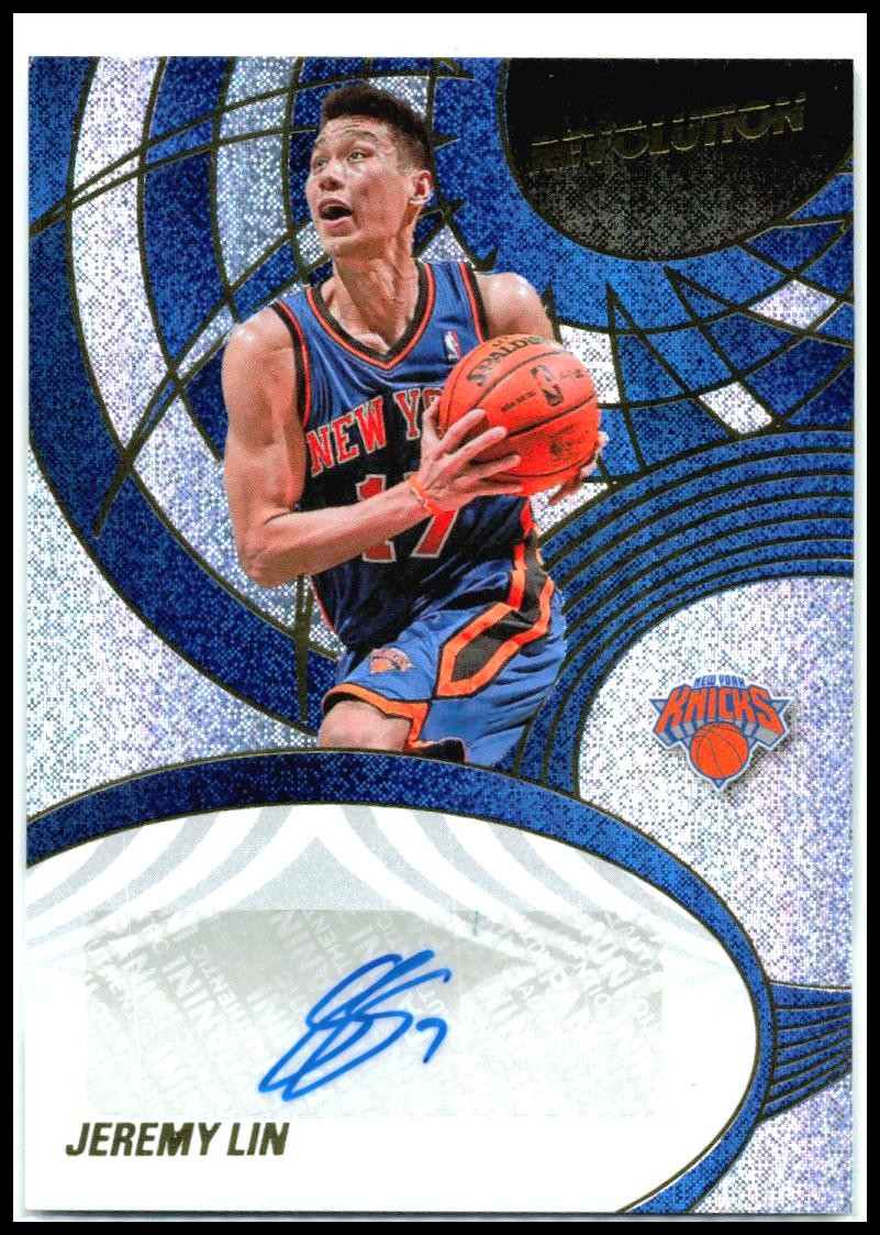 2024-25 Panini Revolution Autographs #AU-JER Jeremy Lin Auto New York Knicks