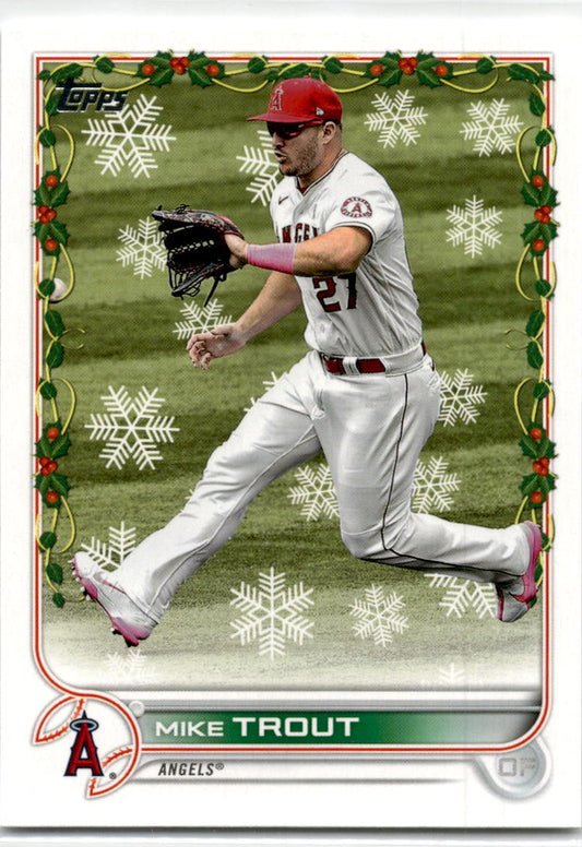 2022 Topps Holiday #HW50 Mike Trout Los Angeles Angels