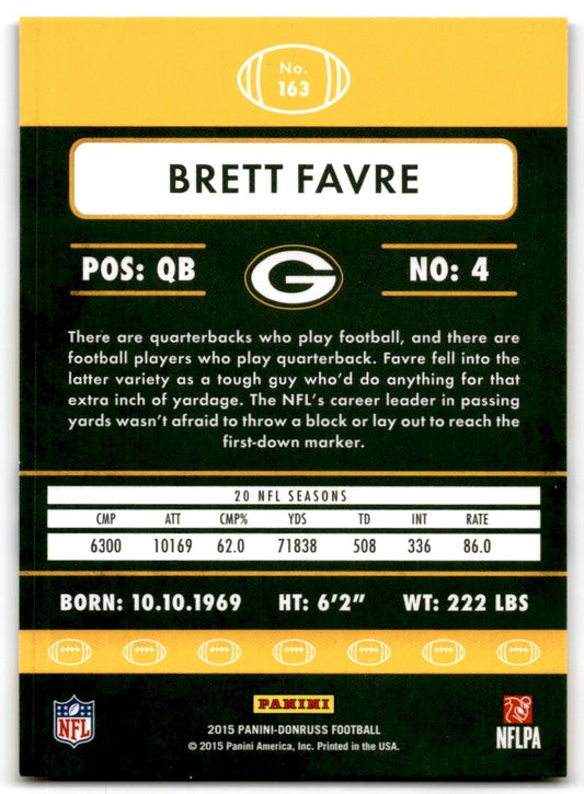 2015 Donruss Rack Pack Red Brett Favre Green Bay Packers #163