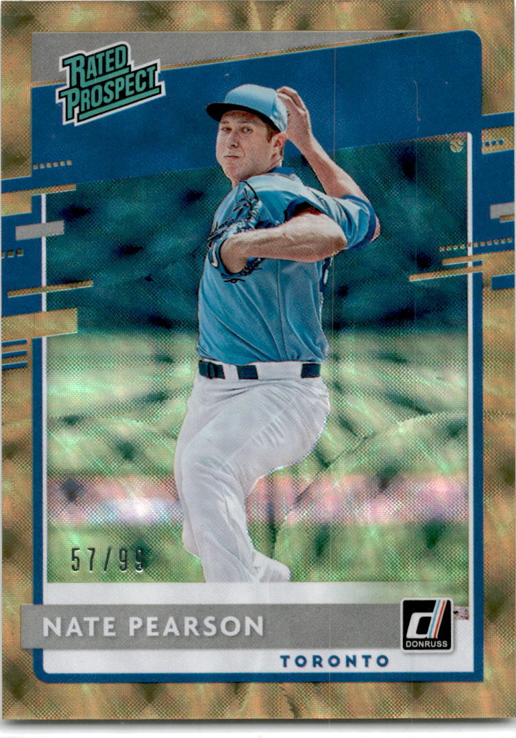 2020 Donruss Rated Prospects #RP-6 Nate Pearson #/999 Toronto Blue Jays