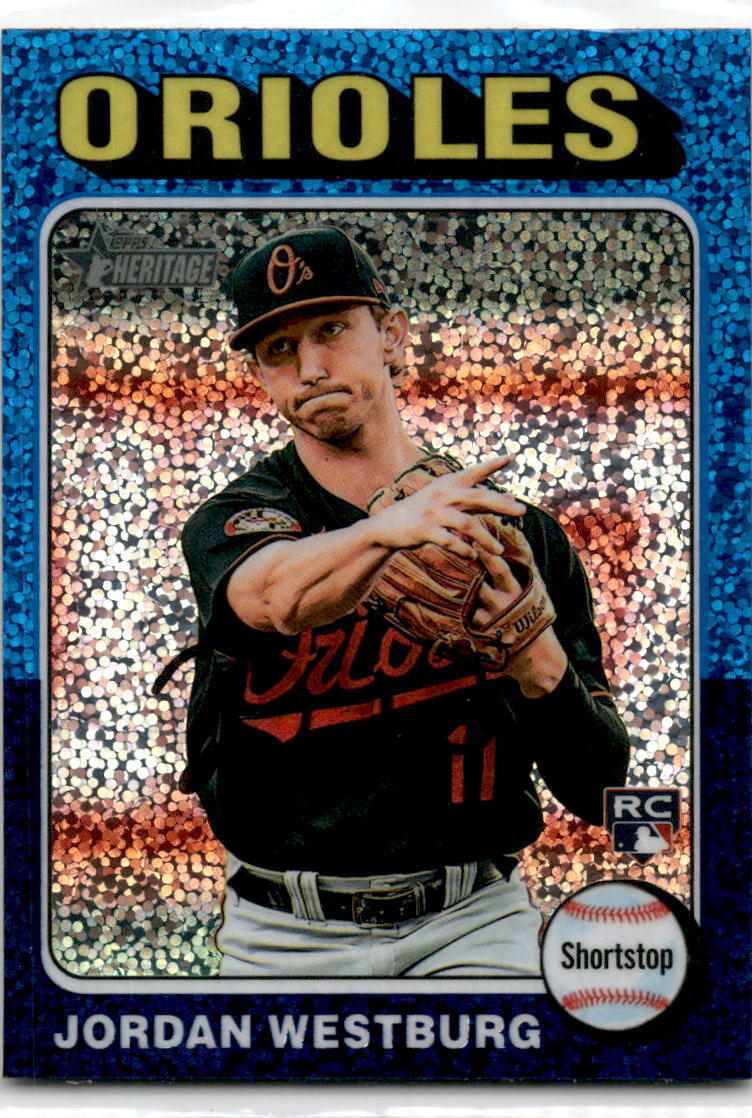 2024 topps heritage Chrome Blue Sparkle #229 Jordan Westburg