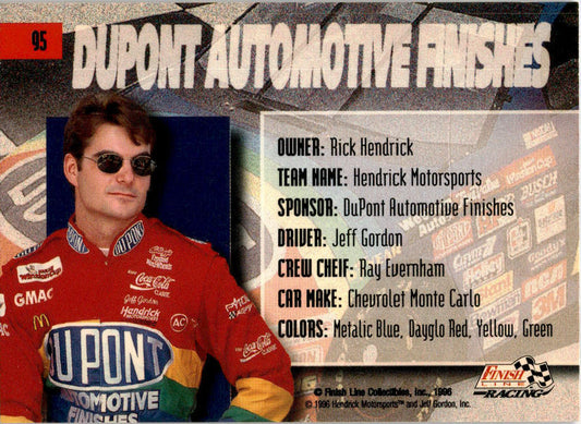 1996 Finish Line #95 Jeff Gordon's Car Hendrick Motorsports