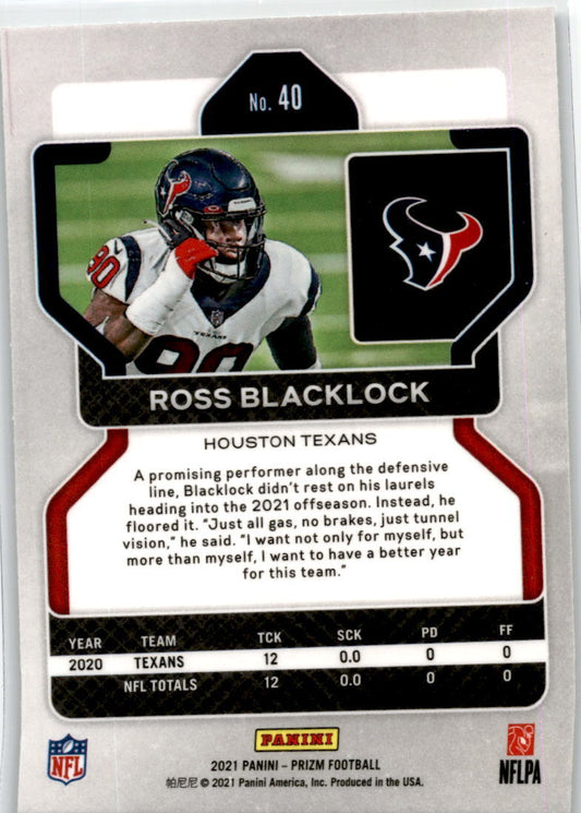 2021 Panini Prizm #40 Ross Blacklock Houston Texans