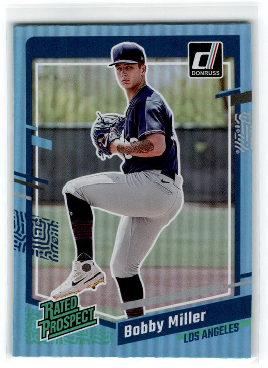 2023 Donruss Holo Carolina Blue #41 Bobby Miller Los Angeles Dodgers
