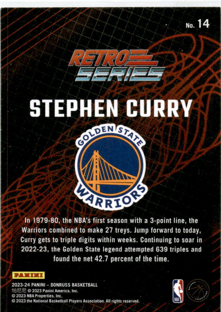 2023-24 Donruss Retro Series #14 Stephen Curry Golden State Warriors