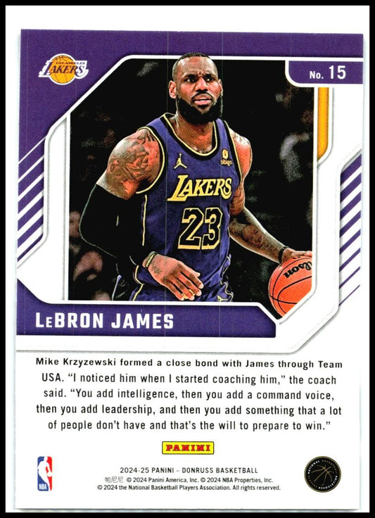 2024-25 Donruss Franchise Features #15 LeBron James Los Angeles Lakers