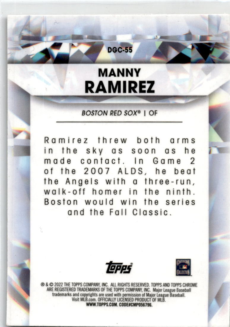 2022 Topps Chrome Update Diamond Greats Die Cuts #DGC-55 Manny Ramirez Red Sox