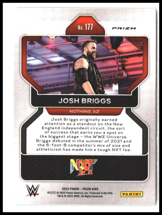 Josh Briggs #177 2022 Panini Prizm WWE Red, White and Blue