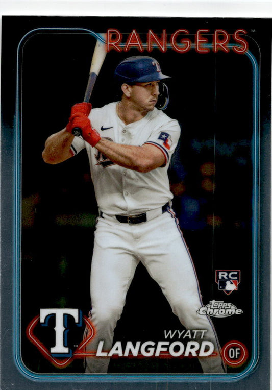 2024 Topps Chrome #122 Wyatt Langford Rookie Texas Rangers