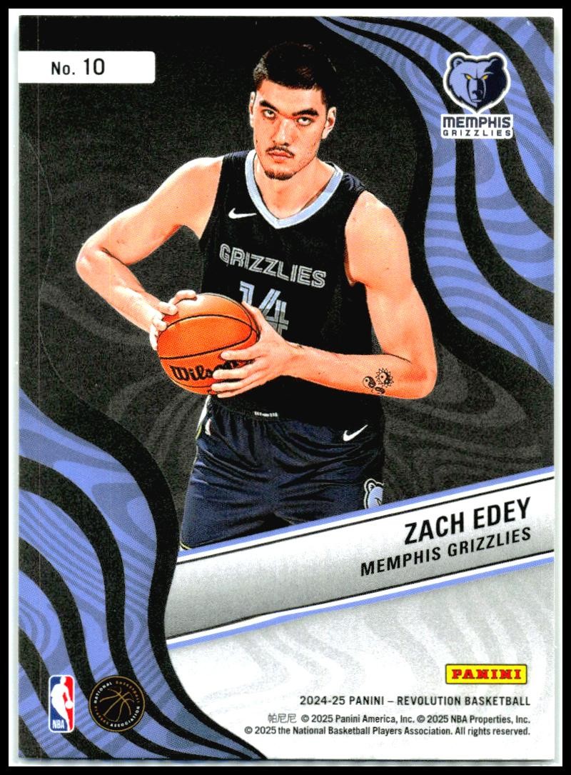 2024-25 Panini Revolution New Wave #10 Zach Edey Memphis Grizzlies