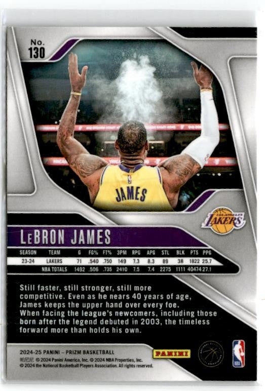 2024-25 Panini Prizm #130 LeBron James Los Angeles Lakers